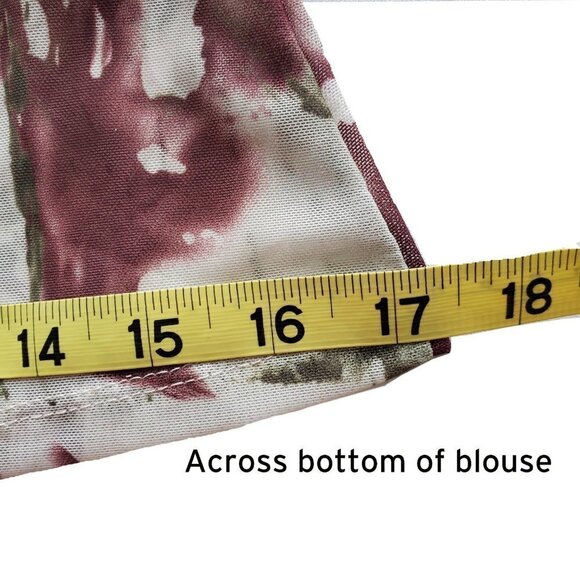 Y2K Mesh Fairygrunge Abstract Floral Camouflage Long sleeve Top M - Picture 15 of 16